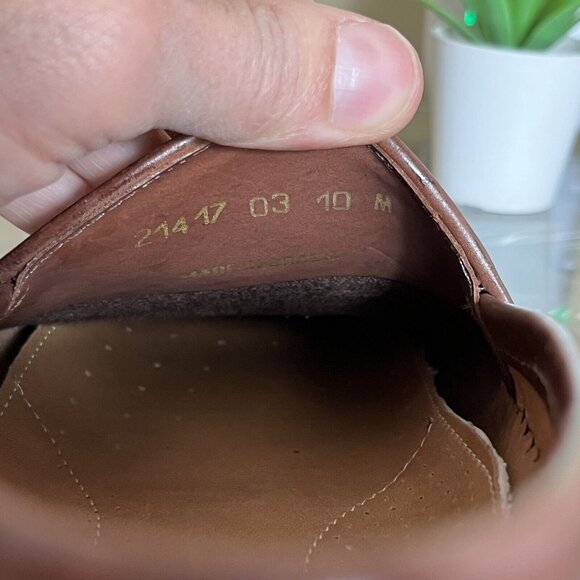 Stacy Adams Loafers Slip On Mens Size 10 M Brown Leather Snake Print Made Brazil - Picture 10 of 10